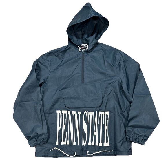 Vintage Sportsmaster Penn State 1/4 Zip Windbreaker USA Made Mens Size Large - Picture 1 of 6